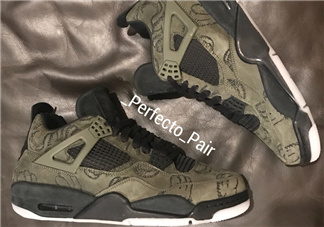 kaws與air jordan 4聯(lián)名橄欖綠版本實(shí)物什么樣？