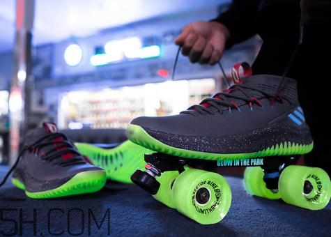 adidas dame 4 glow in the dark多少錢_實(shí)物上腳效果