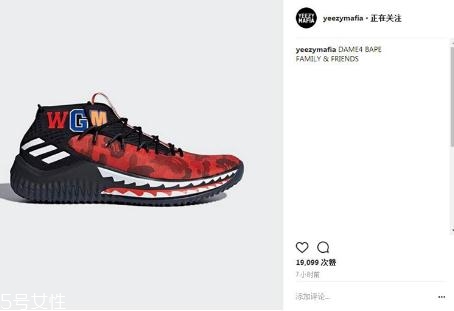 bape與adidas dame 4聯(lián)名有哪幾款_多少錢？